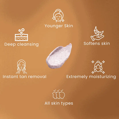 Kiyas De-Tan Foaming Butter Scrub with Hibiscus & Shea, Gentle Exfoliating Formula for Face & Body, 100ml