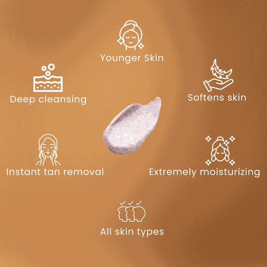 Kiyas De-Tan Foaming Butter Scrub with Hibiscus & Shea, Gentle Exfoliating Formula for Face & Body, 100ml