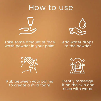 Kiyas Rose Face Wash Powder with 70% Real Petals, Natural Anti-Aging Cleanser for All Skin Types, 20g