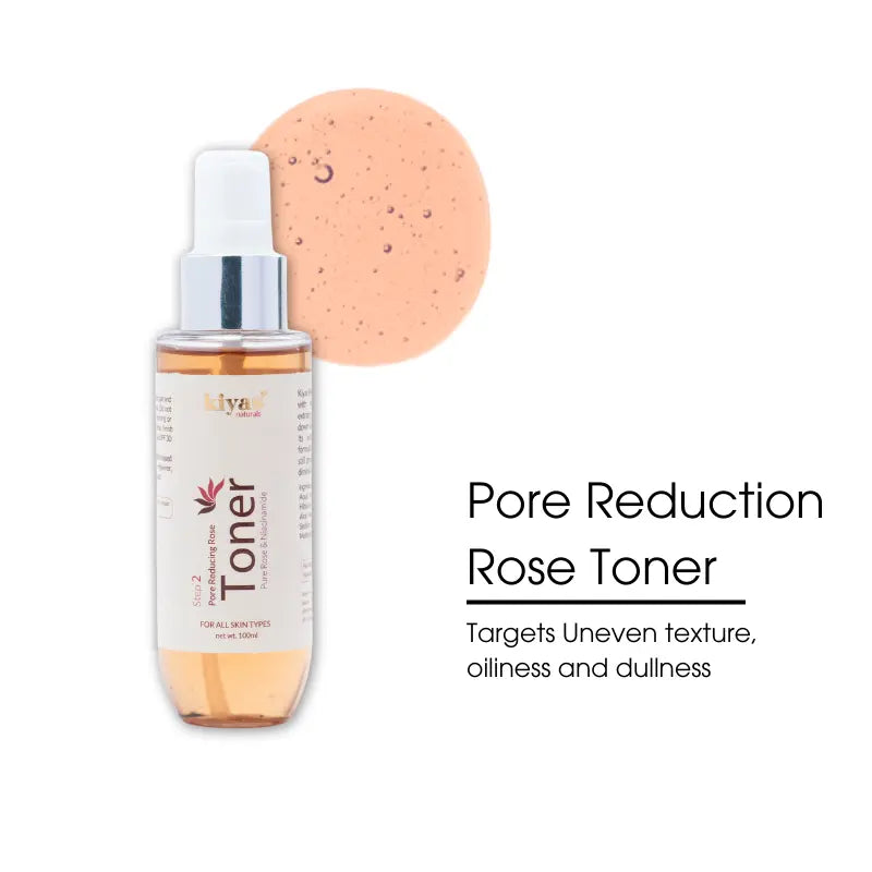 Kiyas Pore-Reducing Rose Toner with Niacinamide, Alcohol-Free Minimizing Formula for All Skin Types 100ml