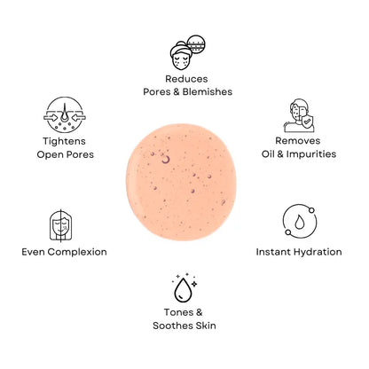 Kiyas Pore-Reducing Rose Toner with Niacinamide, Alcohol-Free Minimizing Formula for All Skin Types 100ml