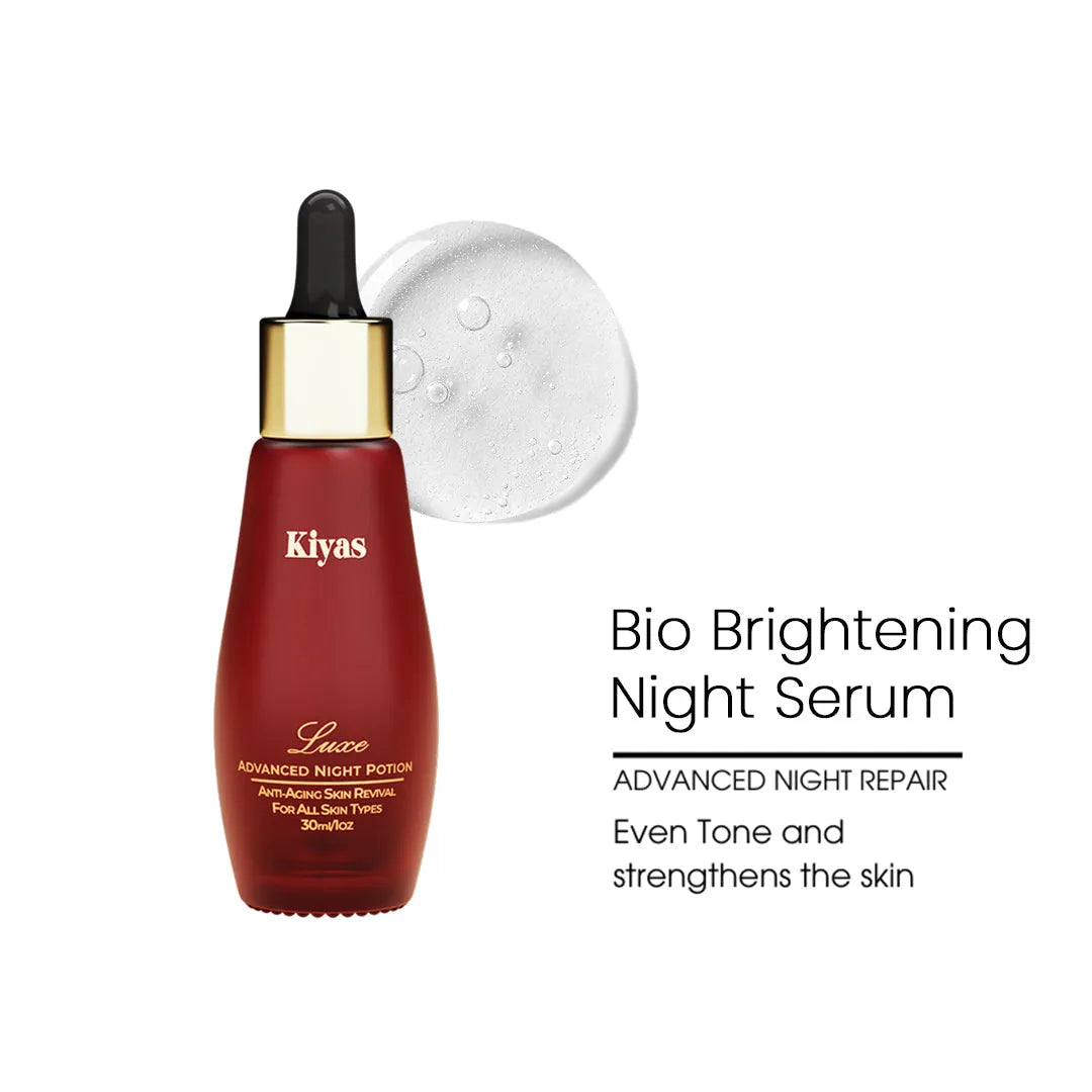 Kiyas Bio Brightening Advanced Night repair Serum | Botanical Intelligence