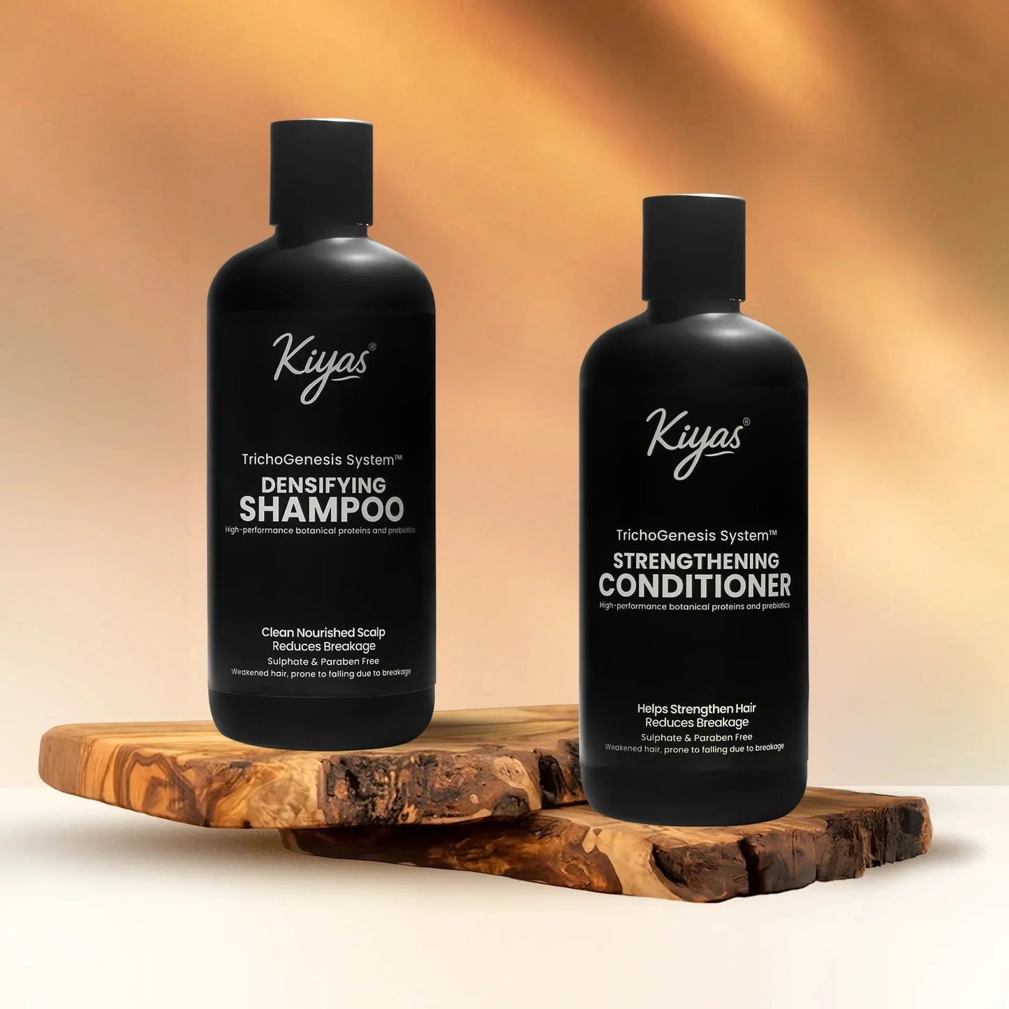 Kiyas Hair Revival System Strengthen Moringa Shampoo & Conditioner Duo with Prebiotics Strengthens Hair & Controls Frizz