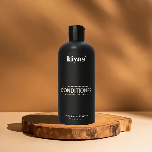 [KNC01] Kiyas Moringa Frizz Control Conditioner with Niacinamide, Strengthening Formula for Damaged Hair, 300ml