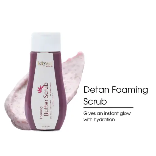 [KNSC01] Kiyas De-Tan Foaming Butter Scrub with Hibiscus & Shea, Gentle Exfoliating Formula for Face & Body, 100ml