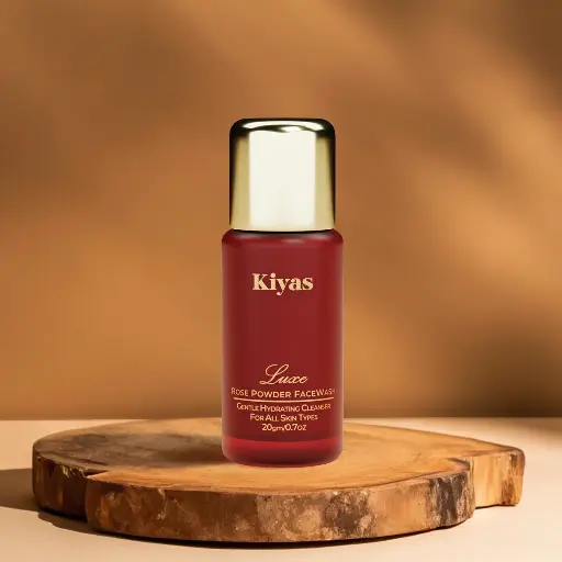 [KNFW01] Kiyas Rose Face Wash Powder with 70% Real Petals, Natural Anti-Aging Cleanser for All Skin Types, 20g